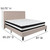 Roxbury King Size Tufted Upholstered Platform Bed in Beige Fabric with Pocket Spring Mattress Roxbury King Size Tufted Upholstered Platform Bed in Beige Fabric with Pocket Spring Mattress