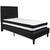 Roxbury Twin Size Tufted Upholstered Platform Bed in Black Fabric with Pocket Spring Mattress Roxbury Twin Size Tufted Upholstered Platform Bed in Black Fabric with Pocket Spring Mattress