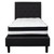 Roxbury Twin Size Tufted Upholstered Platform Bed in Black Fabric with Pocket Spring Mattress Roxbury Twin Size Tufted Upholstered Platform Bed in Black Fabric with Pocket Spring Mattress