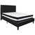 Roxbury Queen Size Tufted Upholstered Platform Bed in Black Fabric with Pocket Spring Mattress Roxbury Queen Size Tufted Upholstered Platform Bed in Black Fabric with Pocket Spring Mattress