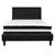 Roxbury Queen Size Tufted Upholstered Platform Bed in Black Fabric with Pocket Spring Mattress Roxbury Queen Size Tufted Upholstered Platform Bed in Black Fabric with Pocket Spring Mattress