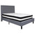 Roxbury Full Size Tufted Upholstered Platform Bed in Light Gray Fabric with Pocket Spring Mattress Roxbury Full Size Tufted Upholstered Platform Bed in Light Gray Fabric with Pocket Spring Mattress