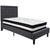 Roxbury Twin Size Tufted Upholstered Platform Bed in Dark Gray Fabric with Pocket Spring Mattress Roxbury Twin Size Tufted Upholstered Platform Bed in Dark Gray Fabric with Pocket Spring Mattress