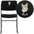 Embroidered HERCULES Series 500 lb. Capacity High Density Black Fabric Stacking Chair with Sled Base Embroidered HERCULES Series 500 lb. Capacity High Density Black Fabric Stacking Chair with Sled Base