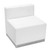 HERCULES Alon Series Melrose White LeatherSoft Chair with Brushed Stainless Steel Base HERCULES Alon Series Melrose White LeatherSoft Chair with Brushed Stainless Steel Base