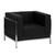 HERCULES Imagination Series Contemporary Black LeatherSoft Chair with Encasing Frame HERCULES Imagination Series Contemporary Black LeatherSoft Chair with Encasing Frame