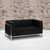 HERCULES Imagination Series Contemporary Black LeatherSoft Loveseat with Encasing Frame HERCULES Imagination Series Contemporary Black LeatherSoft Loveseat with Encasing Frame