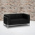 HERCULES Imagination Series Contemporary Black LeatherSoft Loveseat with Encasing Frame HERCULES Imagination Series Contemporary Black LeatherSoft Loveseat with Encasing Frame