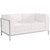 HERCULES Imagination Series Contemporary Melrose White LeatherSoft Loveseat with Encasing Frame HERCULES Imagination Series Contemporary Melrose White LeatherSoft Loveseat with Encasing Frame