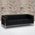 HERCULES Imagination Series Contemporary Black LeatherSoft Sofa with Encasing Frame HERCULES Imagination Series Contemporary Black LeatherSoft Sofa with Encasing Frame