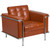 HERCULES Lesley Series Contemporary Cognac LeatherSoft Chair with Encasing Frame HERCULES Lesley Series Contemporary Cognac LeatherSoft Chair with Encasing Frame