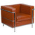 HERCULES Regal Series Contemporary Cognac LeatherSoft Chair with Encasing Frame HERCULES Regal Series Contemporary Cognac LeatherSoft Chair with Encasing Frame