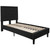 Roxbury Twin Size Tufted Upholstered Platform Bed in Black Fabric with 10 Inch CertiPUR-US Certified Pocket Spring Mattress Roxbury Twin Size Tufted Upholstered Platform Bed in Black Fabric with 10 Inch CertiPUR-US Certified Pocket Spring Mattress