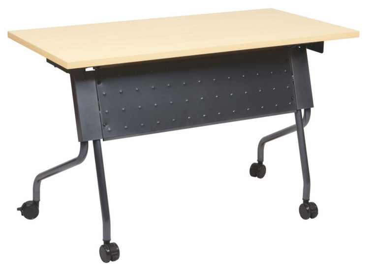 Flip-Top 48" Training Table with Titanium Frame and Maple Top