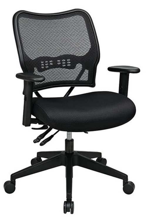 Deluxe Dark AirGrid® Back Chair with Black Mesh Seat