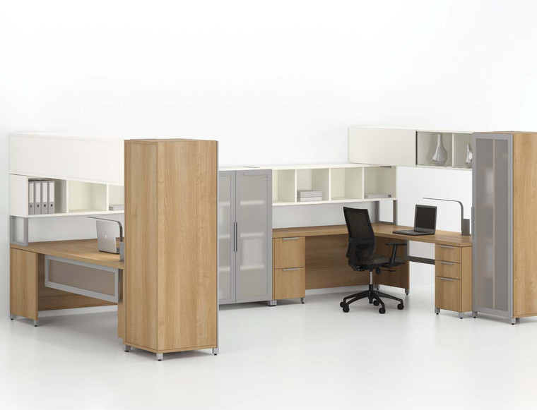 Quad Cluster of 2 with Overhead, Wardrobe, and Wall Storage