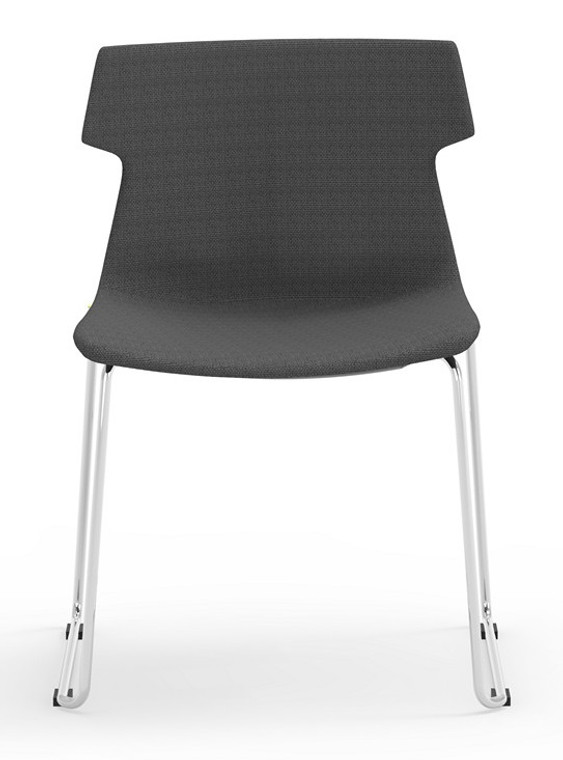 Tikal Dark Pewter Sled Base Upholstered Side Chair