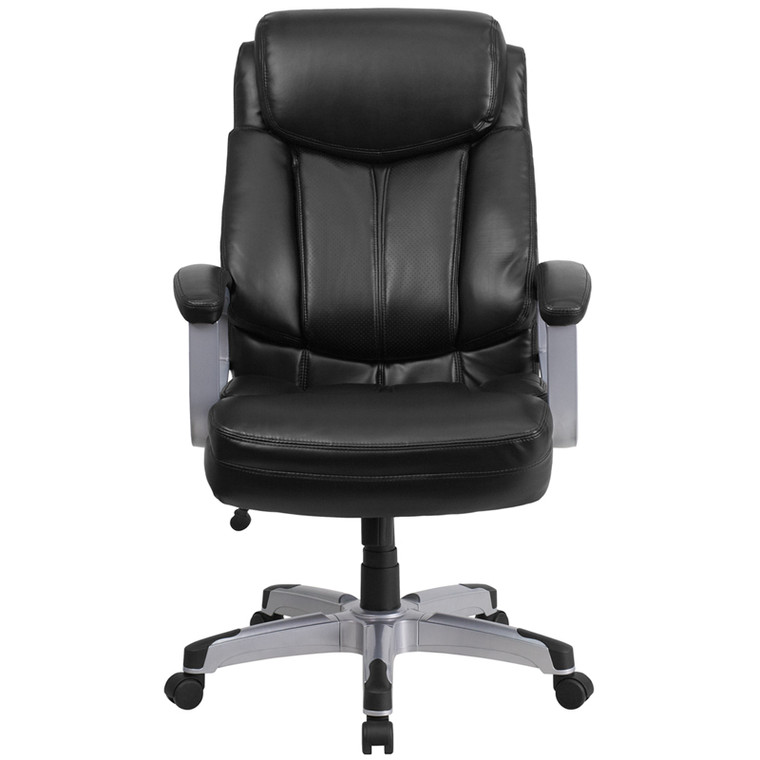 HERCULES Series Big & Tall 500 lb. Rated Black LeatherSoft Executive Swivel Ergonomic Office Chair with Arms