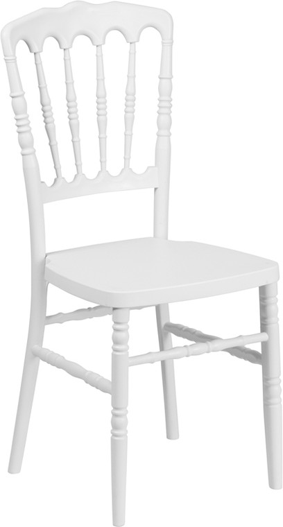 HERCULES Series White Resin Stacking Napoleon Chair
