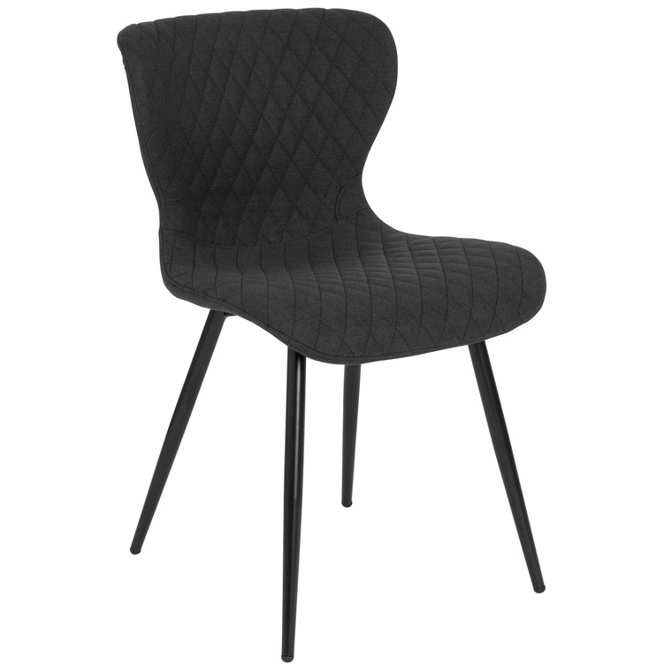 Bristol Contemporary Upholstered Chair in Black Fabric