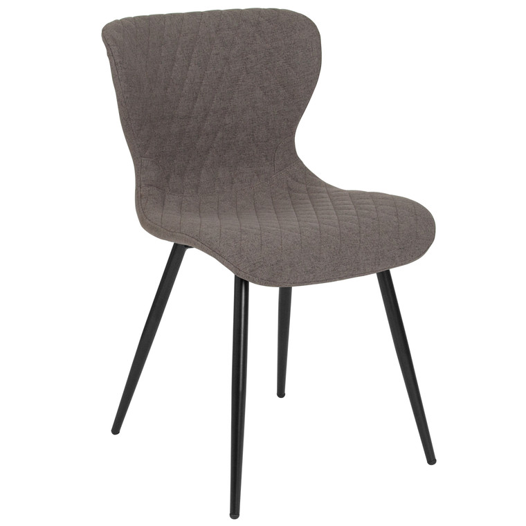 Bristol Contemporary Upholstered Chair in Gray Fabric