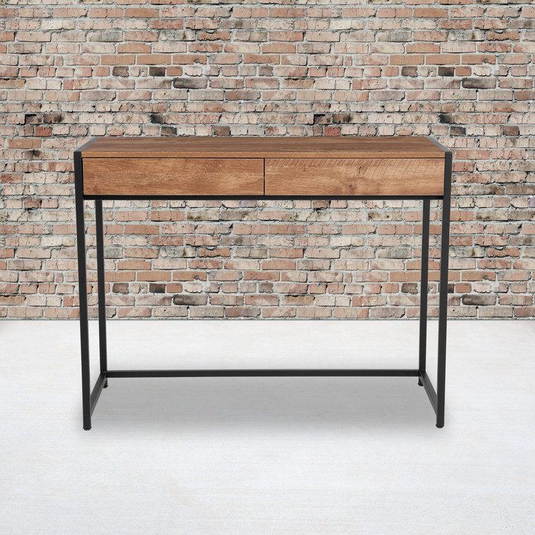 Cumberland Collection Computer Desk in Rustic Wood Grain Finish