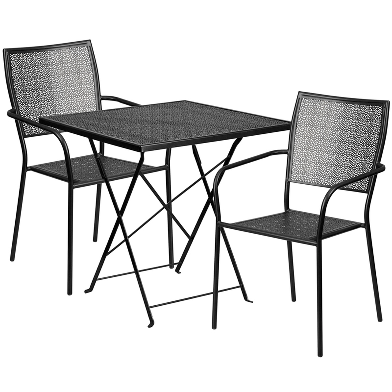 Black Steel Table & Chair Sets