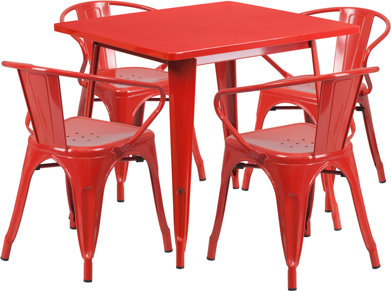 Red Metal Table & Chair Sets