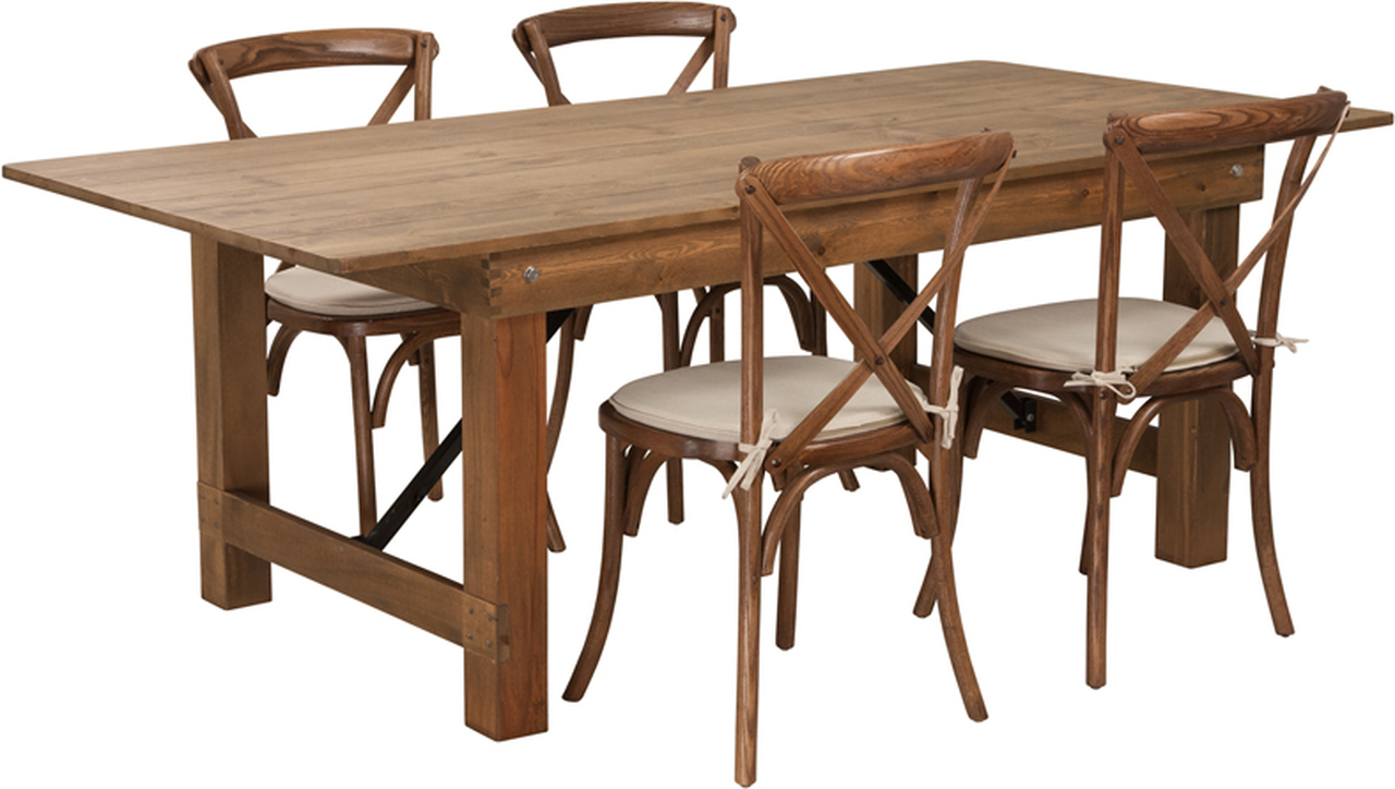 Wood Table & Chair Sets
