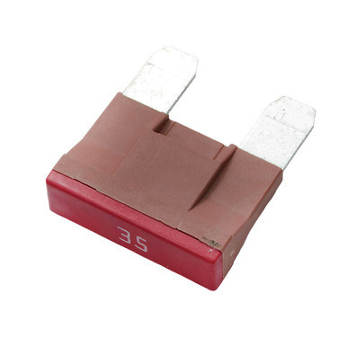 ANX58-UL-35A OptiFuse Maxi Blade Automotive Fuse 58VDC 35A, red fuse with metal prongs