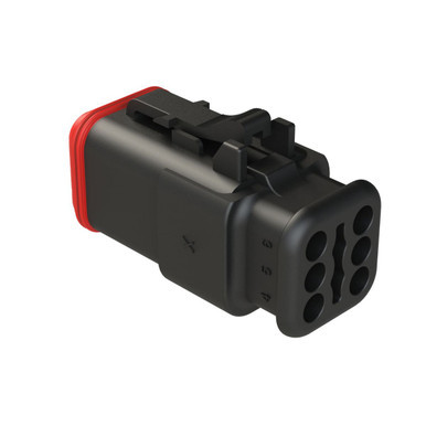 AT06-6S-SR01BLK Amphenol Sine 6 Pin AT Connector