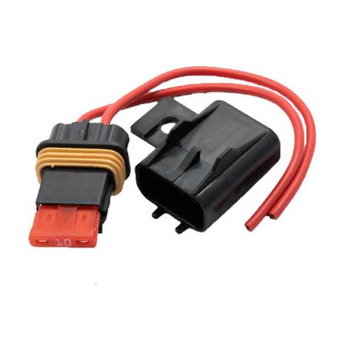 LPR-05B-12R OptiFuse In-Line Fuse Holder for Regular Blade Fuses, 12 AWG Red, 30A with Cover