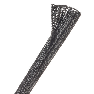 F6N0.38BK4 TechFlex Sleeving, F6, 3/8 Inch, Black, 4 Inch Piece