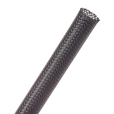 PTN0.50BK4 TechFlex Sleeving, Flexo PET, 1/2 Inch, Black, 4 Inch Piece
