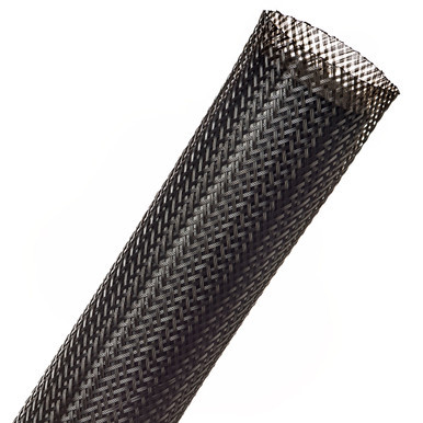 RYN1.25 TechFlex Sleeving, Flexo PPS, 1-1/4 Inch, Black, 250ft Spool