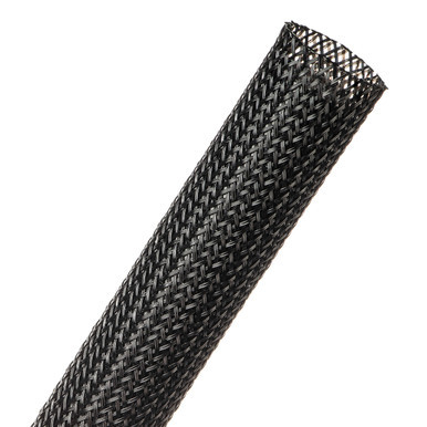 CCH1.00BK TechFlex Sleeving, Clean Cut, Heavy Duty, 1 Inch, Black, 250ft Spool