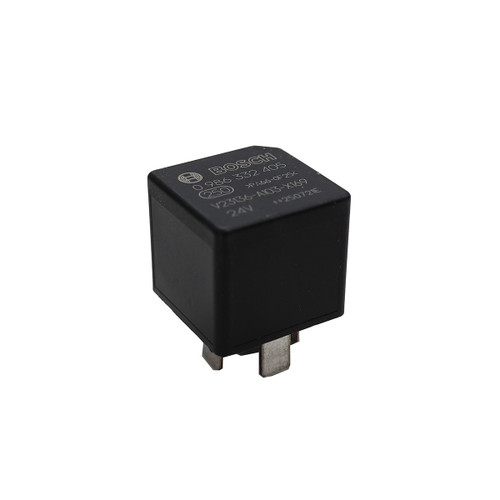 0986332405 Bosch Mini Relay, 24V, Black, SPDT 20A with Diode
