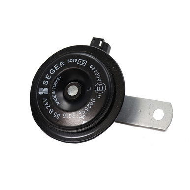 55BK24.012.03 Seger Disc Horn, Black, 24 V, Low-Tone, Deutsch Connector