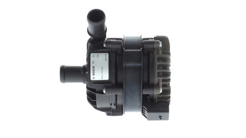 Side view of Bosch 039202500H electric coolant circulation pump with integrated connector housing