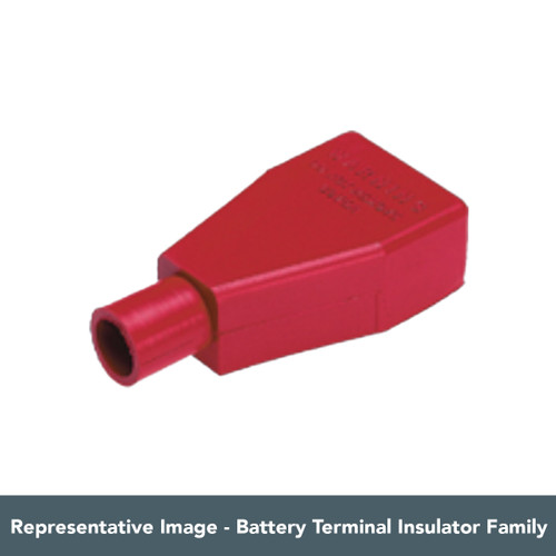 Representative image of a red insulator from the VTE battery terminal insulator series