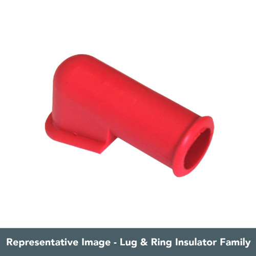 Representative image of a red insulator from the VTE lug and ring terminal series