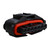 Front view of Bosch 1928403742 sealed automotive connector in black with red secondary lock, showing terminal ports and wire entry seals — ideal for 2-pin applications in powertrain and engine systems.