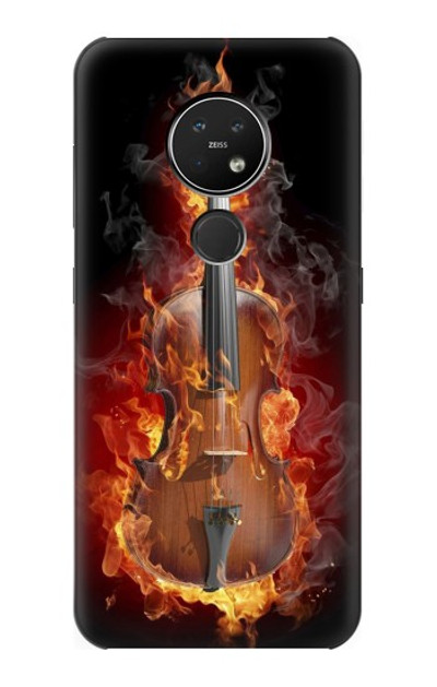 S0864 Fire Violin Case Cover Custodia per Nokia 7.2