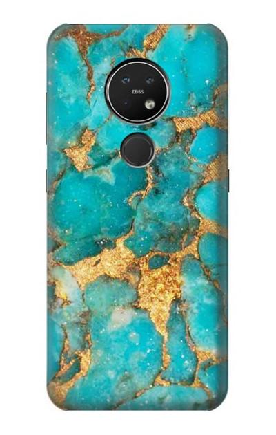 S2906 Aqua Turquoise Stone Case Cover Custodia per Nokia 7.2