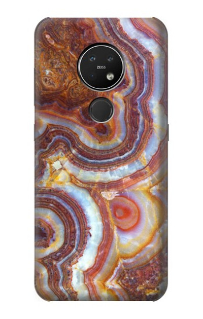 S3034 Colored Marble Texture Printed Case Cover Custodia per Nokia 7.2