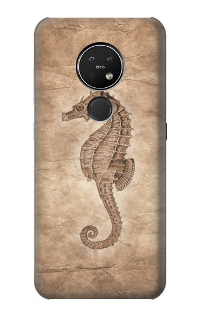 S3214 Seahorse Skeleton Fossil Case Cover Custodia per Nokia 7.2