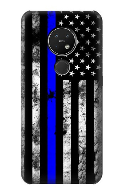 S3244 Thin Blue Line USA Case Cover Custodia per Nokia 7.2