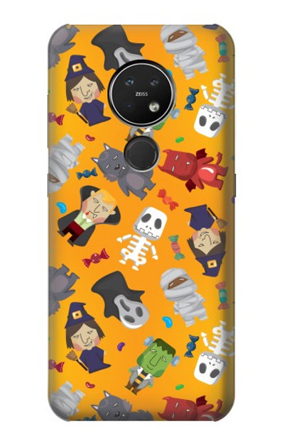 S3275 Cute Halloween Cartoon Pattern Case Cover Custodia per Nokia 7.2