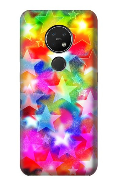 S3292 Colourful Disco Star Case Cover Custodia per Nokia 7.2