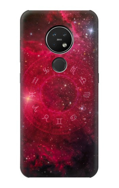 S3368 Zodiac Red Galaxy Case Cover Custodia per Nokia 7.2